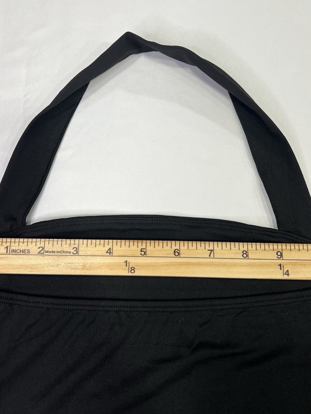 Trendy Queen Women’s Black Halter Top Size S Sleeveless Stretch Going Out Top - Picture 8 of 9